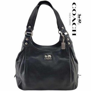 AUTHENTIC COACH Madison Maggie Shoulder Bag - Black